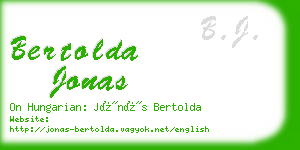 bertolda jonas business card